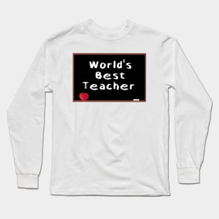 World's Best Teacher chalkboard design Long Sleeve T-Shirt